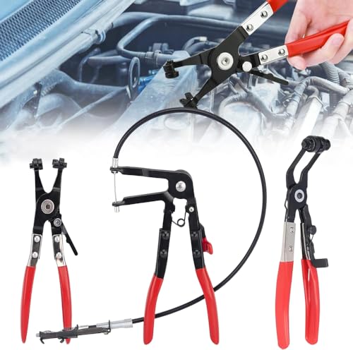 Ysislybin Schlauchklemmenzange Set, 3Pcs Schlauchschellenzange mit Geradem Hals, Federbandschellenzange, 45°-Schlauchschellenzange für Kfz-Reparaturen von Ysislybin