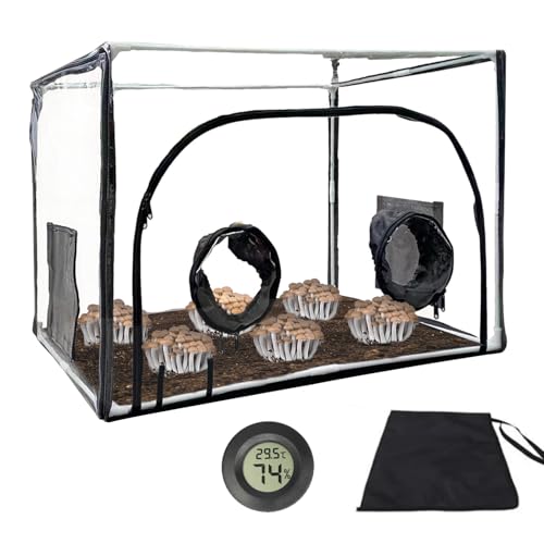 Stillluftbox, Pilzzuchtset Stillluftbox für Pilze mit 2 Arm Ports Still Air Box Mushroom Grow Kit Pilze züchten Set Pilzzuchtzelt Faltbare Zelt für Sporen Vielseitige Kultivierung Gartenbaubedarf von Ysislybin