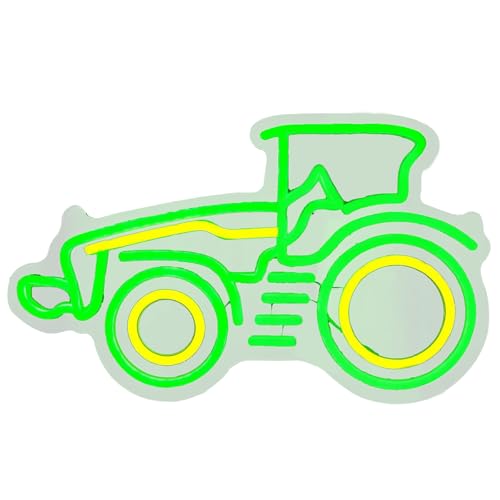 Traktor Neon Schild, Wiederaufladbares LED Neonlicht über USB, Garage Traktor Neon Schild aus Silikon und Acryl, Dekoration in Traktorform für Kinderzimmer, Männerhöhle, Garage oder Geburtstagsfeiern Traktor Neon Schild, Wiederaufladbares LED Neonlicht über USB, Garage Traktor Neon Schild aus Silikon und Acryl, Dekoration in Traktorform für Kinderzimmer, Männerhöhle, Garage oder Geburtstagsfeiern von Ysislybin