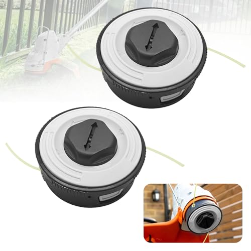 Trimmer Ersatzkopf, Trimmer Zubehör Rasentrimmerkopf Ersatz für Stihl Automatisches Schneiden C3-2 Trimmerkopf Ersatz für Stihl FSA 57,FSE 52,FSA57,FSE52 Trimmerkopfspule Ersatzteile (2 PCS) von Ysislybin