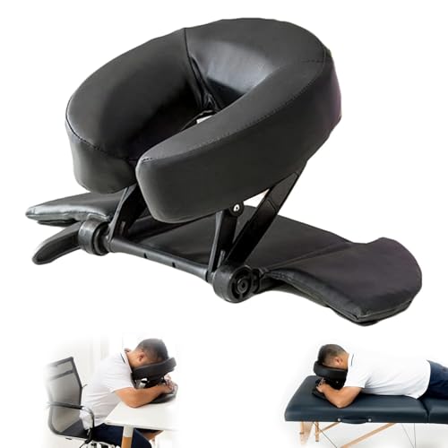 U-förmiges Kopfstütze Gesichtskissen, Universal Einstellbare Gesicht Wiege für Gesicht Kissen Unterstützung Halterung, Massagebett Kopfstütze Gesicht Nach Unten Gesicht Kissen mit Armauflage von Ysislybin