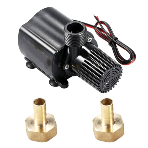 Wasserpumpe, 12V 800L/H 4,5M Teichpumpe Mikrobürstenlose Gleichstrom-Wasserpumpe mit vier Saugnäpfen Springbrunnenpumpe für Brunnenpool Wasserzirkulationssystem Teichpumpe für Außen von Ysislybin