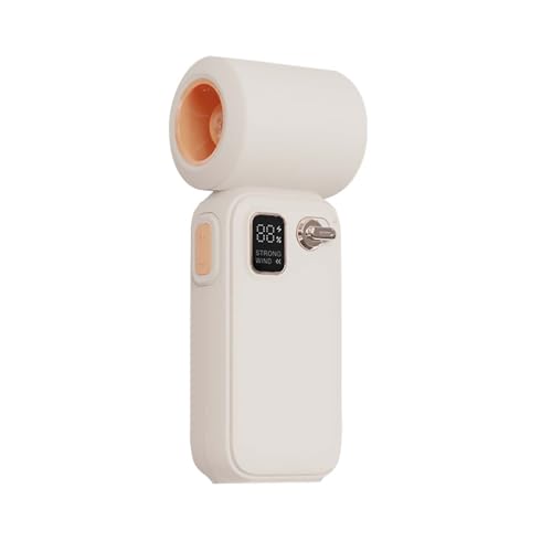 Ysislybin Handventilator, Mini Ventilator Tragbarer Handventilator Leise Akku USB Wiederaufladbarer mit 100 Geschwindigkeiten Mini Handventilator mit Digitalanzeige Hand Ventilatoren (Aprikose) von Ysislybin