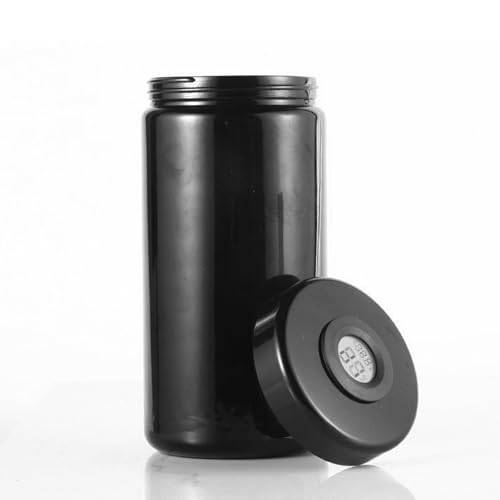 Ysislybin UV Schutz Luftdichte Aufbewahrungsglas 1000 ml, Vorratsglas mit Hygrometer und Thermometer im Deckel, Nachfüllbarer Stash Jar Gläser für Kaffee Tee Trockenwaren Gewürzbehälter von Ysislybin
