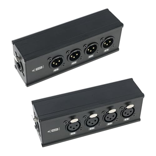 Ysislybin XLR4 Kabel Breakout, 2 Stück 3-Poliger DMX Splitter mit 4 Kanäle XLR-Stecker und Buchse Kompatibel mit RJ45 und CAT5 CAT5e CAT6 CAT6a CAT7 und Andere Internationale Allgemeine Netzwerkkabel Ysislybin XLR4 Kabel Breakout, 2 Stück 3-Poliger DMX Splitter mit 4 Kanäle XLR-Stecker und Buchse Kompatibel mit RJ45 und CAT5 CAT5e CAT6 CAT6a CAT7 und Andere Internationale Allgemeine Netzwerkkabel von Ysislybin