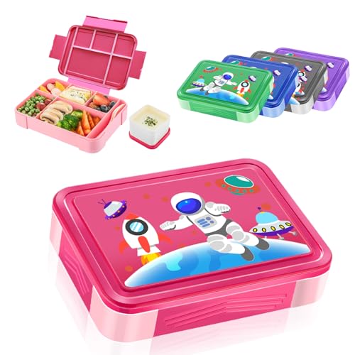 Yskmefun Brotdose Kinder mit Fächern | 1300ml Lunchbox Kinder| Bento Box Kinder | Brotbox| Snackbox | Perfekt für Schule, Kindergarten & Unterwegs | BPA Frei vesperbox kinder von Yskmefun