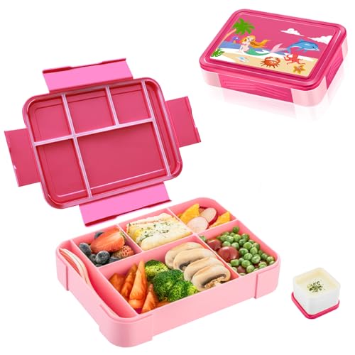 Yskmefun Brotdose Kinder mit Fächern | 1330ml Lunchbox Kinder | Bento Box | Junior Brotbox| Snackbox | Perfekt für Schule, Kindergarten & Unterwegs, BPA Frei von Yskmefun