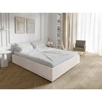 Bett mit Bettkasten - 140 x 190 cm - Cord - Beige - PONTOS von YSMÉE von Ysmée