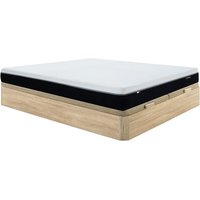 Boxspringbett mit Bettkasten + Hybridmatratze - Brandschutz, 7-Zonen-Taschenfederkern & Memory-Foam 29 cm - Hellholz - 180 x 200 cm - SIVA von YSMÉE Boxspringbett mit Bettkasten + Hybridmatratze - Brandschutz, 7-Zonen-Taschenfederkern & Memory-Foam 29 cm - Hellholz - 180 x 200 cm - SIVA von YSMÉE von Vente-unique