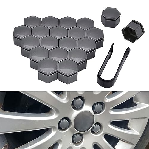 YsoLda Auto Radschraubenkappen für Opel Astra Corsa Insignia Antara Meriva Zafira, Radbolzen Radmutterkappe Radschrauben Kappen Radmuttern Nut Abdeckkappe Schraubenabdeckung,C/Grey-B/19mm von YSOLDA