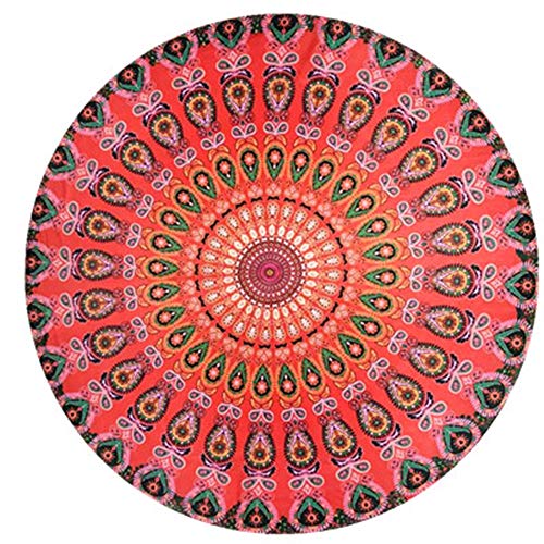 Ysoom Strandtuch Rund Boho Stranddecke Mandala Runder Yoga Matte Meditation Tuch Tischdecke Picknick Handgefertigt Teppich, 150 * 150CM Ysoom Strandtuch Rund Boho Stranddecke Mandala Runder Yoga Matte Meditation Tuch Tischdecke Picknick Handgefertigt Teppich, 150 * 150CM von Ysoom