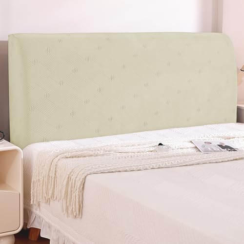 Ystyle Bettkopfteil Bezug, Weicher Staubdicht Headboard Cover, Abnehmbarer Strecken Kopfteil Bezug, Kratzfester Überzug Bett Betthusse Kopfteil Für Schlafzimmer (150cm, Beige) von Ystyle