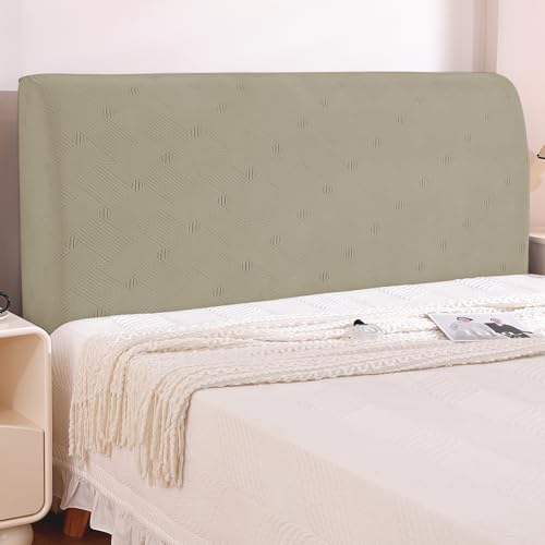 Ystyle Bettkopfteil Bezug, Weicher Staubdicht Headboard Cover, Abnehmbarer Strecken Kopfteil Bezug, Kratzfester Überzug Bett Betthusse Kopfteil Für Schlafzimmer (150cm, Khaki) von Ystyle