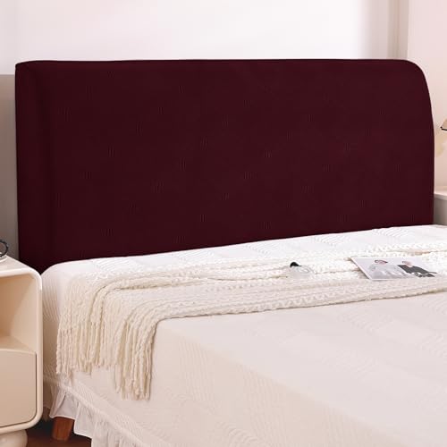 Ystyle Bettkopfteil Bezug, Weicher Staubdicht Headboard Cover, Abnehmbarer Strecken Kopfteil Bezug, Kratzfester Überzug Bett Betthusse Kopfteil Für Schlafzimmer (200cm, Burgunderrot) von Ystyle
