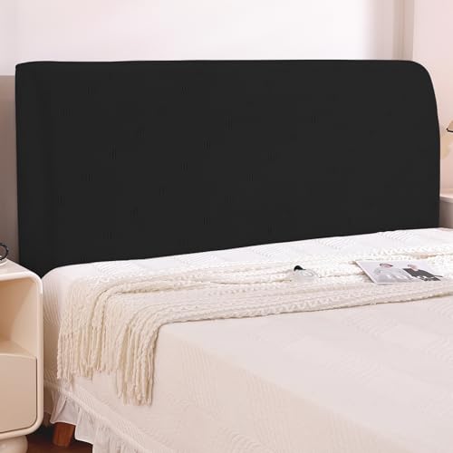 Ystyle Bettkopfteil Bezug, Weicher Staubdicht Headboard Cover, Abnehmbarer Strecken Kopfteil Bezug, Kratzfester Überzug Bett Betthusse Kopfteil Für Schlafzimmer (200cm, Schwarz) von Ystyle