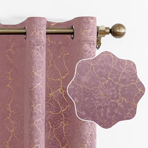 Ystyle Samtvorhang 2er Set 140x245cm, Blickdichte Vorhänge Samt für Schlafzimmer Wohnzimmer mit Ösen, Wunderschön Weich Vorhang Velvet Curtains, Verdunkelnd Samt Gardinen Blickdicht, Rosa von Ystyle