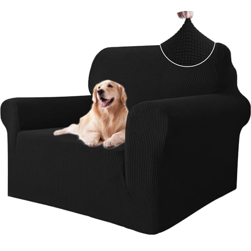 Ystyle Sofa überzug 1 Sitzer Mit Armlehne, Stretch Sofabezug rutschfest, Modern Sofa Cover Für Hunde Haustiere, Atmungsaktiv Couch überzug Mit Elastic Bottom, Schwarz Ystyle Sofa überzug 1 Sitzer Mit Armlehne, Stretch Sofabezug rutschfest, Modern Sofa Cover Für Hunde Haustiere, Atmungsaktiv Couch überzug Mit Elastic Bottom, Schwarz von Ystyle