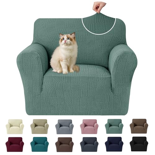 Ystyle Stretch Couchüberzüge 1 Sitzer, Sessel Überzug Antirutsch Mit Armlehne, Universal Sofa Cover, Durable Waschbar Couch Bezug, Kratzfester Sofahusse Für Hunde Katzen Und Haustiere, Grün Ystyle Stretch Couchüberzüge 1 Sitzer, Sessel Überzug Antirutsch Mit Armlehne, Universal Sofa Cover, Durable Waschbar Couch Bezug, Kratzfester Sofahusse Für Hunde Katzen Und Haustiere, Grün von Ystyle