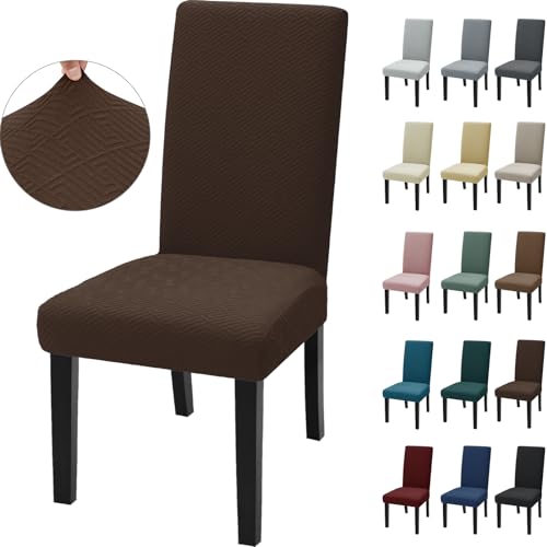 Ystyle Stuhlhussen 4er Set, Stretch Stuhlbezug, Universale Elastische Stuhlbezüge, Hussen Für Stühle, Chair Covers, Komfort-Stuhl Überzug, Geeignet Für Wohnzimmer, Esszimmer, Kaffee von Ystyle