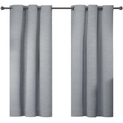 Ystyle Thermovorhang Kälteschutz 2er Set, Gardinen Blickdicht 100%, Wärmeschutzvorhang 117×137cm, Thermovorhang Gegen Kälte Und Hitze, Blackout Curtain, Vorhang Verdunkelungsvorhang, Hellgrau von Ystyle