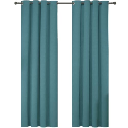 Ystyle Thermovorhang Kälteschutz 2er Set, Gardinen Blickdicht 100%, Wärmeschutzvorhang 140×280cm, Thermovorhang Gegen Kälte Und Hitze, Blackout Curtain, Vorhang Verdunkelungsvorhang, Türkis von Ystyle