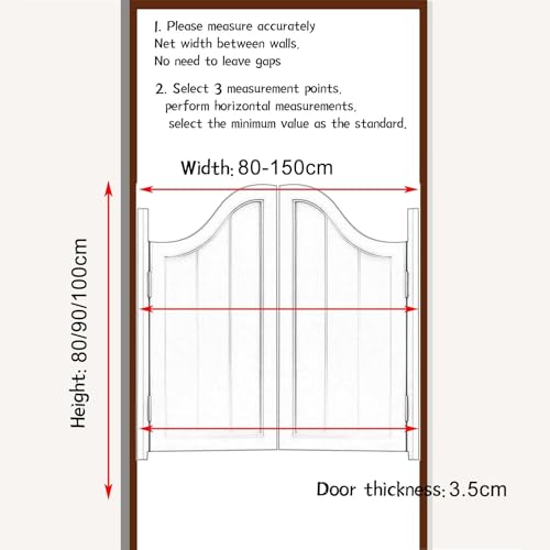 YtsNyxolus Cafe Schwingtüren 80 90 100 110 120 130cm Breit Retro Pendeltüren Für Cafés Saloon-Schwingtür Salontüren Automatisch Schließende for Thekentrennwand Terrasse Dekoration(White,W100 x H80cm) YtsNyxolus Cafe Schwingtüren 80 90 100 110 120 130cm Breit Retro Pendeltüren Für Cafés Saloon-Schwingtür Salontüren Automatisch Schließende for Thekentrennwand Terrasse Dekoration(White,W100 x H80cm) von YtsNyxolus