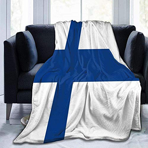 Decke Wohn Kuscheldecken,Fleece Decke Werfen Warme Decken Für Bett Couch Stuhl Wohnzimmer Ganzjahresdecke Für Bett Couch Sofa Flagge Von Finnland 50x40 inch von YuLiZP