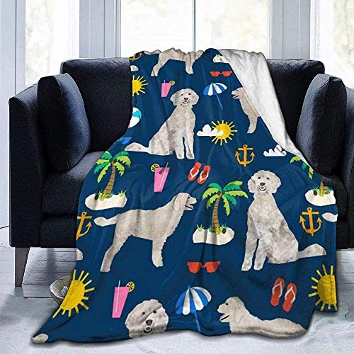 Decke Wohn Kuscheldecken,Werfen Sie Schlafzimmer/Sofa/Wohnzimmer Couch Warm Travel Super Fluffy Solid Bed Bettdecke Für Kinder Erwachsene Die Ganze Saison Golden Doodle Dog Beach Sommer 50x40 inch von YuLiZP