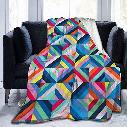 Decke Wohn Kuscheldecken Abstraktes Buntes Kariertes Muster Werfen Sie Schlafzimmer/Sofa/Wohnzimmer Couch Warm Travel Super Fluffy Solid Bettdecke Für Kinder Erwachsene Die Ganze Saison-50X40 Inch von YuLiZP