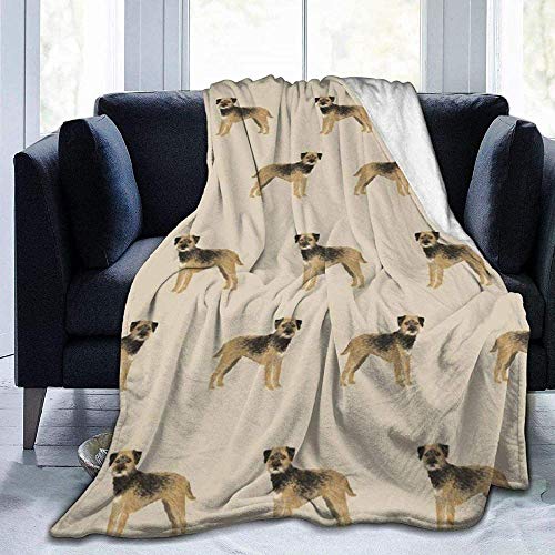 YuLiZP Decke Wohn Kuscheldecken,Flauschige Decke Ganzjährig Leicht Und Weich Bequeme Wohnkultur Decke Bett Sofa Stuhl Sofa Geeignet Für Erwachsene Und Kinder Border Terrier 50x40 inch von YuLiZP