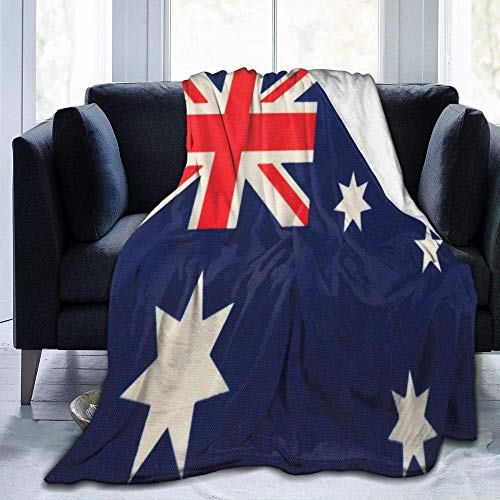 YuLiZP Decke Wohn Kuscheldecken Australien Flagge Werfen Sie Wohnzimmer/Schlafzimmer/Sofa Couch Warm Travel Super Fluffy Massivbettdecke Für Kinder Erwachsene Die Ganze Saison 80X60 Inches von YuLiZP