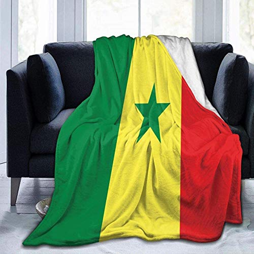 YuLiZP Decke Wohn Kuscheldecken Flagge Von Senegal Werfen Sie Wohnzimmer/Schlafzimmer/Sofa Couch Warm Travel Super Fluffy Massivbettdecke Für Kinder Erwachsene Die Ganze Saison 80X60 Inches von YuLiZP