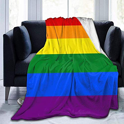 YuLiZP Decke Wohn Kuscheldecken Gay Pride Flag Flauschige Decke Ganzjährig Leicht Und Weich Bequeme Wohnkultur Decke Bett Sofa Stuhl Geeignet Für Erwachsene Und Kinder-50X40 Inch von YuLiZP