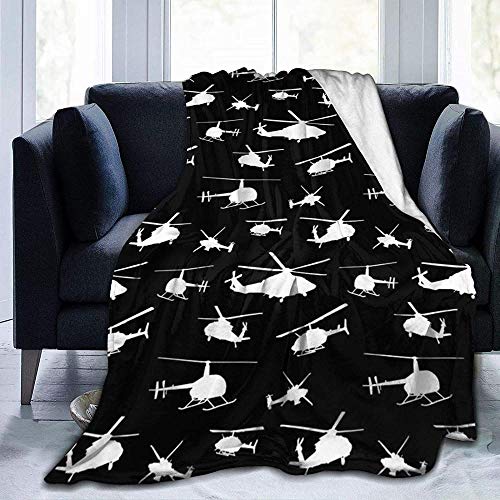 YuLiZP Decke Wohn Kuscheldecken Hubschrauber Fleecedecke Weiches Und Flauschiges Schlafsofa Plüschdecke Stuhl/Bett Mit Mikrofaser-Flanelldecke Leicht Warm Bequem Und Langlebig-80X60 Inch von YuLiZP