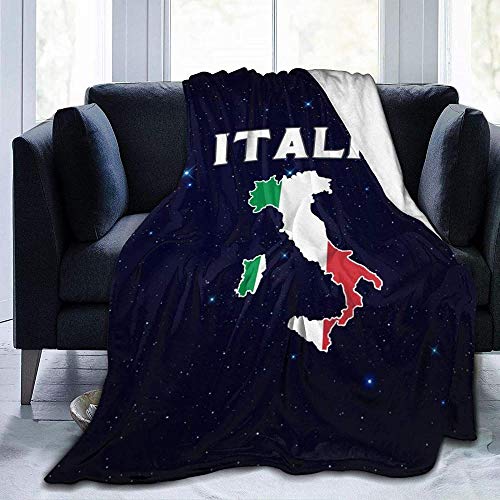 YuLiZP Decke Wohn Kuscheldecken Italien Karte Flagge Flauschige Decke Ganzjährig Leicht Und Weich Bequeme Wohnkultur Decke Bett Sofa Stuhl Geeignet Für Erwachsene Und Kinder-80X60 Inch von YuLiZP