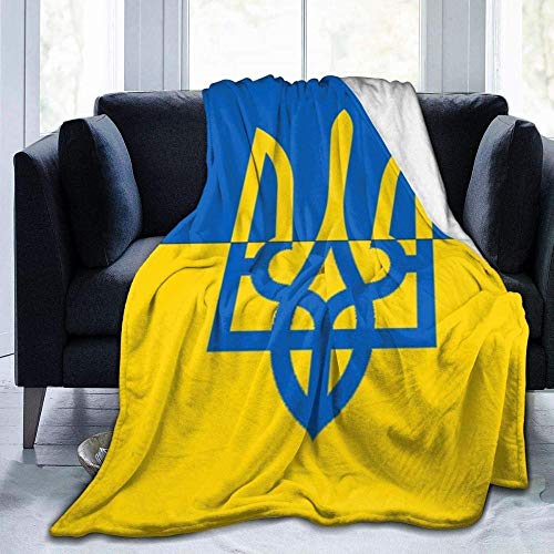 YuLiZP Decke Wohn Kuscheldecken Ukrainische Flagge Werfen Sie Wohnzimmer/Schlafzimmer/Sofa Couch Warm Travel Super Fluffy Massivbettdecke Für Kinder Erwachsene Die Ganze Saison 80X60 Inches von YuLiZP