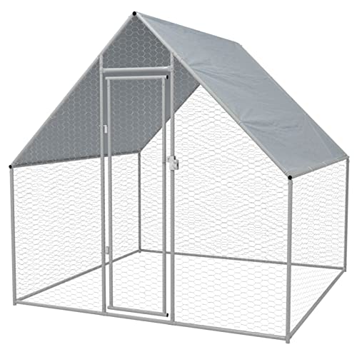 Yumeng Outdoor-Hühnerkäfig, Freilaufgehege Hühner, Hühnergehege, Hühnerstall, Gehege Hühner, Chicken Coop, Huhnerstallauslauf, 2x2x1,92 m Verzinkter Stahl Yumeng Outdoor-Hühnerkäfig, Freilaufgehege Hühner, Hühnergehege, Hühnerstall, Gehege Hühner, Chicken Coop, Huhnerstallauslauf, 2x2x1,92 m Verzinkter Stahl von Yumeng