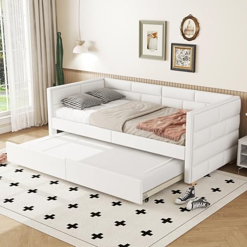 YuQozii 90 * 200cm Schlafsofa mit ausziehbarem Bett, minimalistisches Styling (Beige) von YuQozii