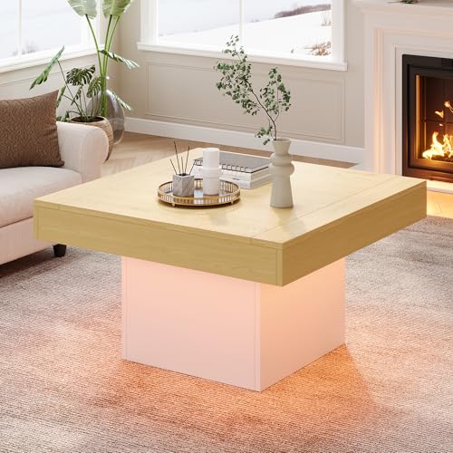 YuQozii Kreativer LED-Couchtisch in Pilzform, 70x70x40 cm – Stilvoller, quadratischer Beistelltisch, 30 kg Tragkraft, modernes Design für Wohnzimmer YuQozii Kreativer LED-Couchtisch in Pilzform, 70x70x40 cm – Stilvoller, quadratischer Beistelltisch, 30 kg Tragkraft, modernes Design für Wohnzimmer von YuQozii