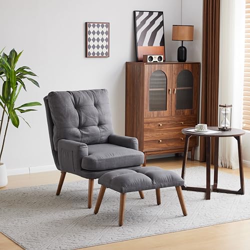 YuQozii Loungesessel mit Fußstütze, Rückenlehne 5-stufig verstellbar, neigbar, Stuhl mit seitlicher Ablage YuQozii Loungesessel mit Fußstütze, Rückenlehne 5-stufig verstellbar, neigbar, Stuhl mit seitlicher Ablage von YuQozii