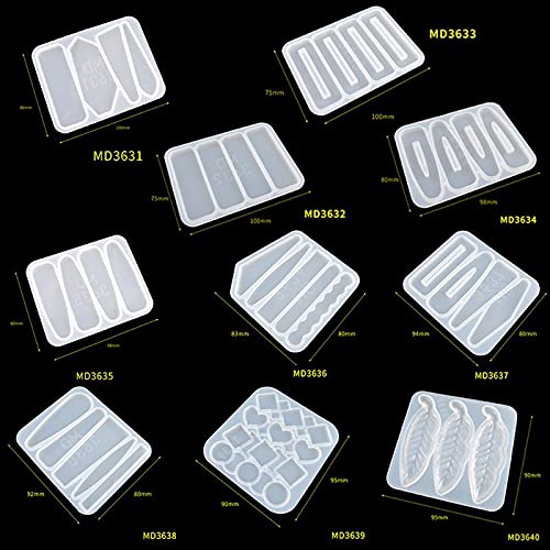 YUSHU 10 Stück Harz-Formen DIY Haarnadel Gießform Set Haarspange Silikonformen Schmuck Epoxidharz Acryl Haarklammer Formen-Set Haarklammer-Formen, Schmuckherstellung YUSHU 10 Stück Harz-Formen DIY Haarnadel Gießform Set Haarspange Silikonformen Schmuck Epoxidharz Acryl Haarklammer Formen-Set Haarklammer-Formen, Schmuckherstellung von Yushu