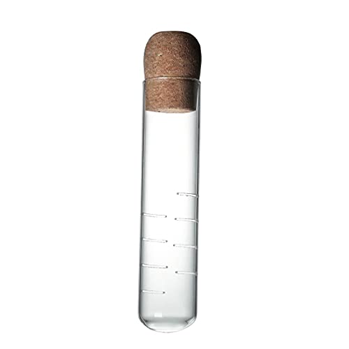 YuShu - Kork-Glasflasche - Transparentes Teesieb - Mini Leere Flasche Tee-Ei - Reagenzglas Brauen - Für Zuhause Party Büro - Glas-Teebereiter zum Brühen von Tee von Yushu