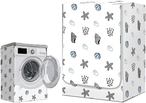 Wasserdichter Waschmaschinenabdeckung,Wasserdichter Sonnenschutz für Frontlader-Waschmaschine ,Das wasserdichte Reißverschlussdesign passt für die meisten Frontlader-Waschmaschinen und -Trockner von YuWangg