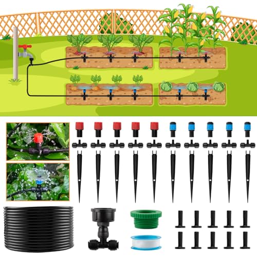 Bewässerungssystem Garten,20M DIY Bewässerung Kit,Micro Drip System Automatisch Tröpfchenbewässerung Bewässerungssystem Misting System für Garten Gewächshaus Balkon Flower Bed Terrasse Pflanzen Bewässerungssystem Garten,20M DIY Bewässerung Kit,Micro Drip System Automatisch Tröpfchenbewässerung Bewässerungssystem Misting System für Garten Gewächshaus Balkon Flower Bed Terrasse Pflanzen von YuYo