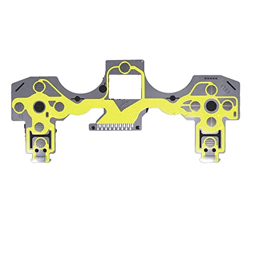2 x Tasten Flachband-Leiterplatte Ersatz kompatibel mit PS4 Dualshock 4 Pro Slim Controller Leiterplatte Leiterplatte Flexkabel PCB Green Version (JDS-001/011) Gelb von YuYue
