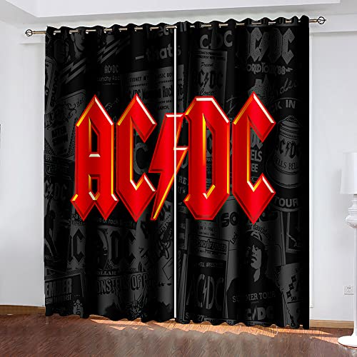 ACDC Verdunkelungsvorhänge wärmeisoliert Schlafzimmer Heimdekoration Ring Öse Bleistiftfalte super weich 2 Paneele von YuZong