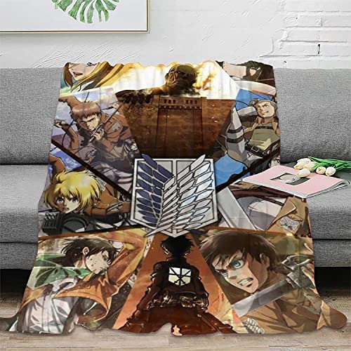 Attack On Titan Anime 3D-Digitaldruck Flanell Ultraweiche Micro-Fleece-Decke Pflegeleicht von YuZong