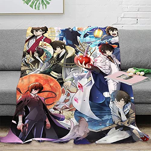 Bungou Stray Dogs Dazai Osamu Anime 3D-Digitaldruck Flanell Ultraweiche Micro-Fleece-Decke Pflegeleicht von YuZong