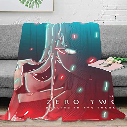 DARLING in the FRANXX Zero Two Anime 3D-Digitaldruck Flanell Ultraweiche Micro-Fleece-Decke Pflegeleicht von YuZong