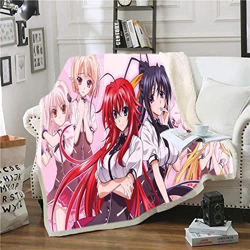 High School DxD schönes Mädchen Anime 3D-Digitaldruck Flanell Ultraweiche Micro-Fleece-Decke Pflegeleicht von YuZong